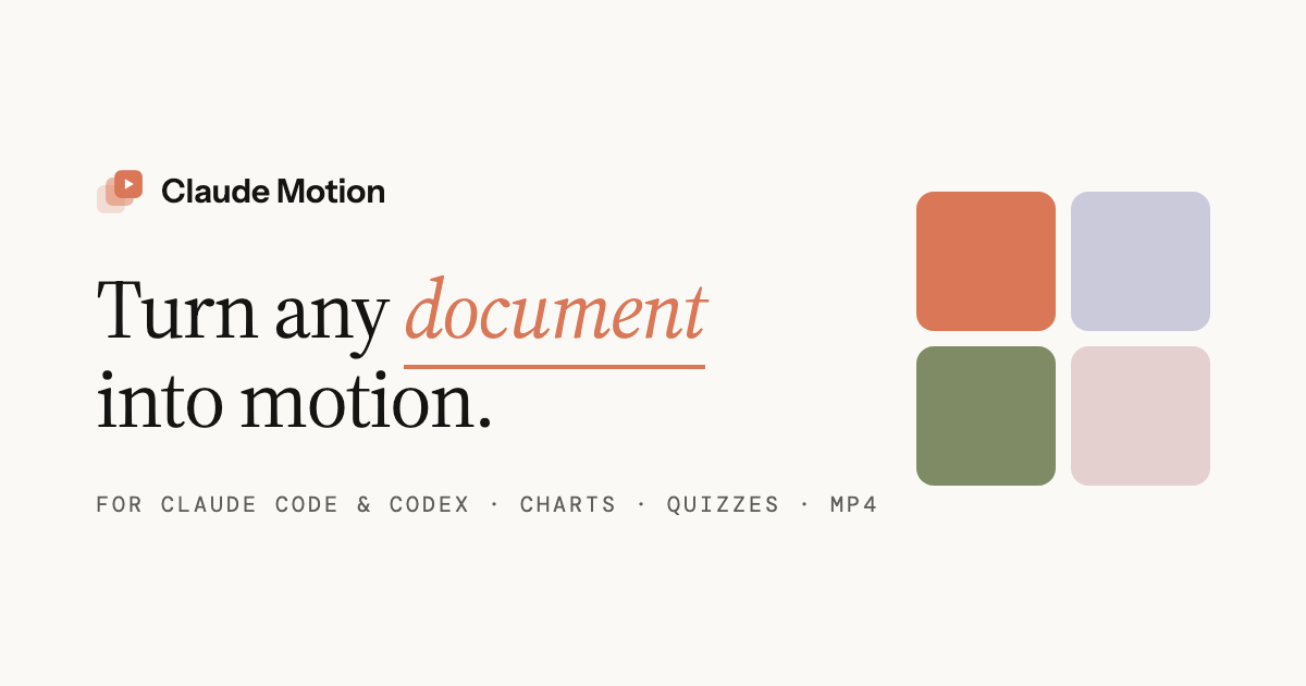 Claude PPT Maker: Slides with Speaker Notes | Claude Motion