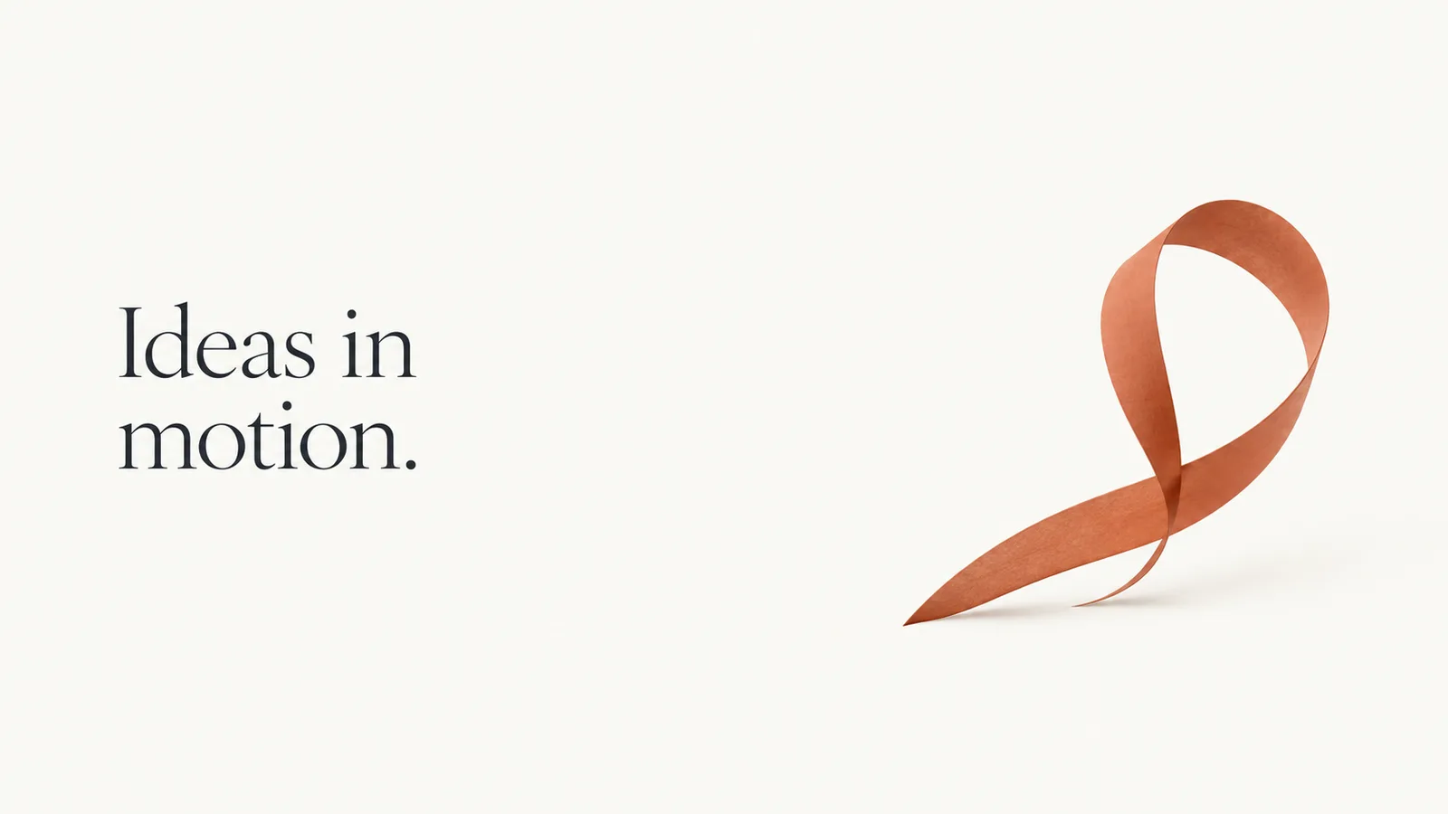 Warm paper, editorial serif headlines and a single terracotta accent: unhurried, thoughtful slides for explaining ideas.