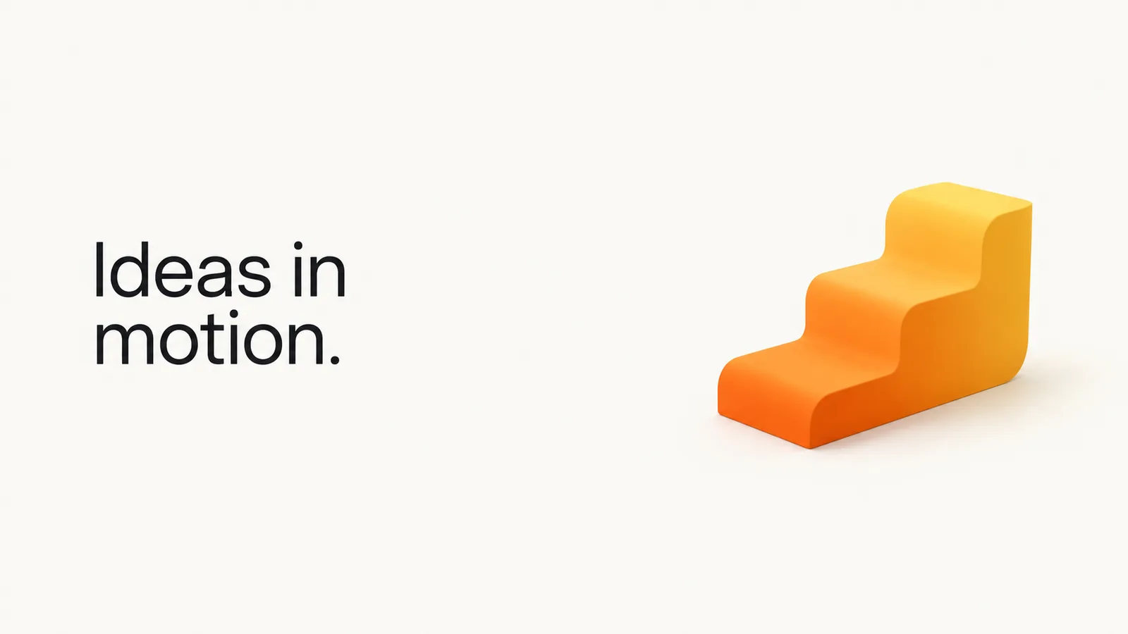 Warm orange-to-yellow pixels, square cells and stepped blocks: a warm, playful take on technology that lights up cell by cell.